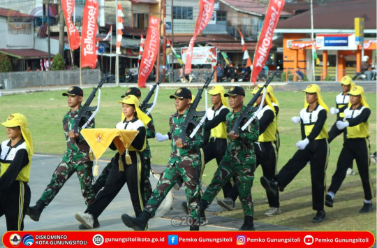 Suasana Gladi bersih upacara bendera menjelang peringatan Hari Ulang Tahun ke-80 di Alun- alun Gunungsitoli (Foto : Pemko Gunungsitoli)