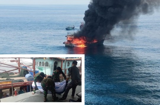 Kapal Pencari Ikan Terbakar, 3 Orang Dinyatakan Meninggal