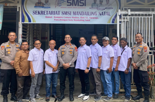 Kapolres Madina Sambangi Kantor SMSI, Ajak Pers Bersinergi Tangkal Hoaks