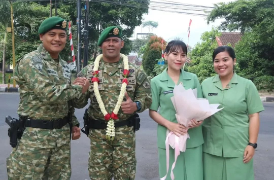 Acara penyambutan Kapten Inf Erik Kristian Kambu, S.S.T.Han., S.I.P., sebagai Wadanyonif 411/Pandawa/6/2 Kostrad (Foto:  Pen Kostrad)