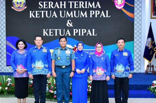 Serah terima jabatan Ketua Umum PPAL dan Ketua Umum PIPAL) untuk periode 2025-2028. ( Foto : Dispen AL )
