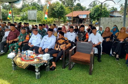Acara peringatan Maulid Nabi Muhammad SAW 1447 H, di halaman Kantor Camat Ujung Padang, Simalungun (foto: Pendim 0207/Sml)