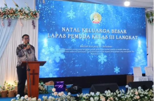 Acara Perayaan  Natal Keluarga Besar Lapas Pemuda Langkat 2024 (foto: humas Lapada Langkat)