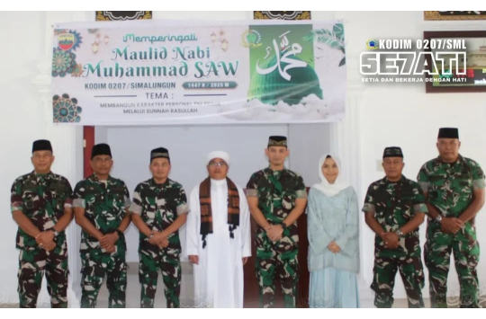 Kodim 0207/Simalungun menggelar acara memperingati Maulid Nabi Muhammad SAW 1447 Hijriah (foto: Pendim0207/SML)