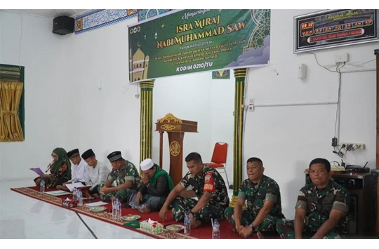 Kodim 0210/TU Peringati Isra Mi’raj 1447 H, Tingkatkan Akhlak dan Ibadah Prajurit Menuju Indonesia Maju