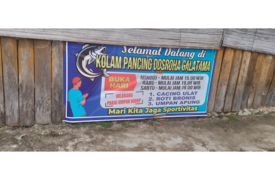 Kolam Pancing Dosroha Galatama di Sipoholon, Taput milik Tota Situmeang, Tokoh Masyarakat yang juga seorang mantan anggota DPRD Tapanuli Utara