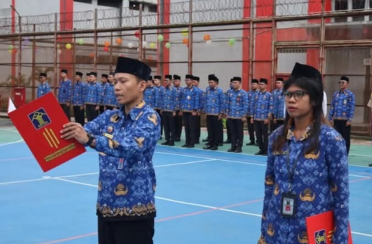 Lapas Pemuda Langkat gelar upacara HUT Korpri ke 53