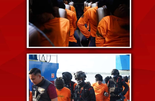 Kementrian imigrasi dan pemasyarakatan pindahkan ke nusa 64 orang narapidana resiko tinggi ke Nusakambangan