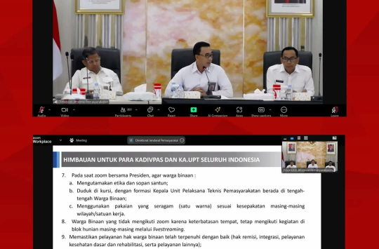Jajaran Langkat mengikuti acara secara daring