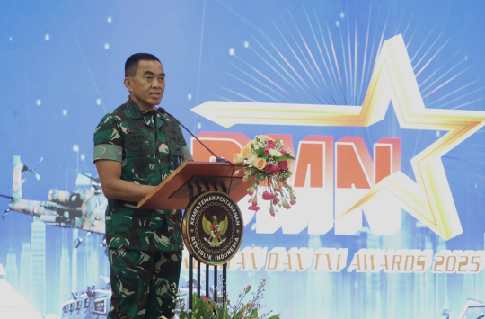 Letjen TNI Tri Budi Utomo saat memimpin acara "Penganugerahan BMN Awards Kemhan dan TNI TA 2025"