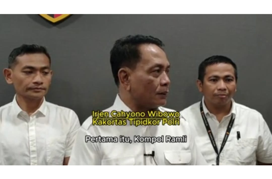 Irjen Cahyono Wibowo saat konferensi pers di Mabes Polri(foto: tangkapan layar)