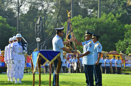 Upacara serah terima Pangkoopsudnas di Mokoopsusdnas, Kompleks  Halim Perdanakusuma, Jakarta Timur, Jumat 20 Juni 2025. (Foto: Dispen AU)