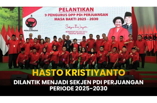 Megawati Lantik 9 Pengurus Baru DPP PDI Perjuangan 2025–2030, Serukan Turun Menemui Rakyat