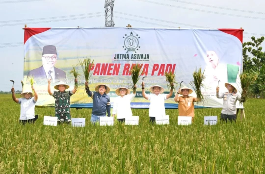 Acara panen raya di Desa Kedungjati, Kecamatan Warureja, Kabupaten Tegal