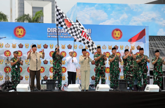 Acara "Doa Bersama serta Kirab Kebangsaan" dalam rangka memperingati HUT ke‑80 TN, di Monumen Nasional (Monas)