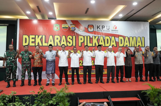 Paslon Wali Kota Medan deklarasi Pilkada Damai