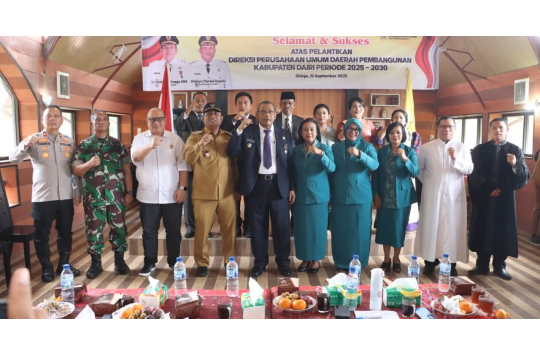 Pelantikan Direksi Perumda Pembangunan Kabupaten Dairi 2025‑2030 oleh Bupati Vickner Sinaga