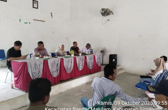 Acara Musdesus, Koperasi Desa Merah Putih di Balai Nagori Bandar Masilam I, Kecamatan Bandar Masilam (foto: Pendim 0207/Sml)