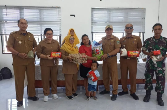 Acara program penurunan stunting melalui penyediaan makanan tambahan bergizi di Aula Kantor Camat Siantar Marimbun (foto: Pendim 0207/SML)
