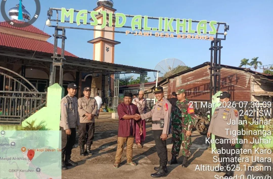 Pengamanan Ketat Sholat Idulfitri 2026 di Karo, Ribuan Jemaah Beribadah Aman dan Khusyuk