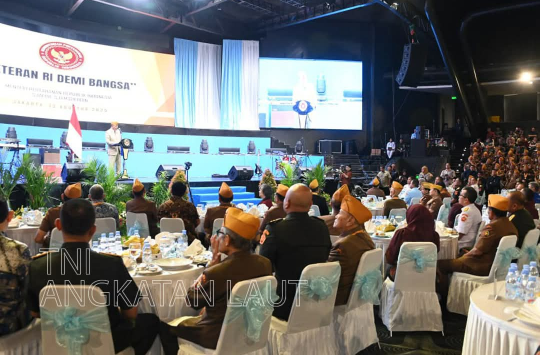 Suaasana Peringatan Hari Veteran Nasional yang digelar di Balai Sarbini, Jakarta. (Foto: Dispen AL)