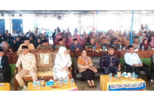 Suasanasaat memperingati Maulid Nabi Muhammad SAW 1447 Hijriah / 2025 Masehi di di Nagori Bahliran, Kecamatan Panei, Kabupaten Simalungun (foto: Pendim 0207/SML)