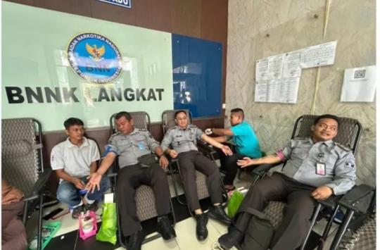Peringati HANI 2025, Lapas Pemuda Langkat Ikut Donor Darah Bareng BNN