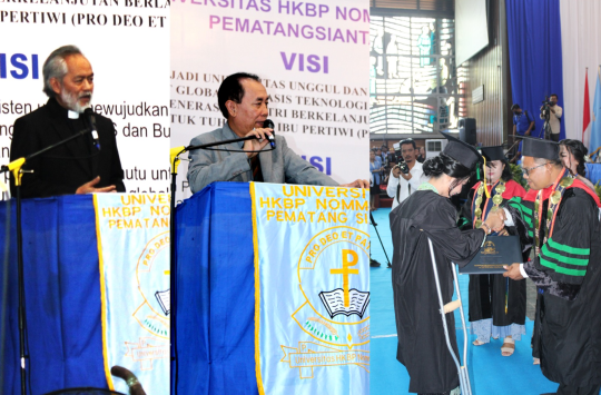 Sebanyak 245 lulusan programsarjana Universitas HKBP Nommensen Pematangsiantar dilantik