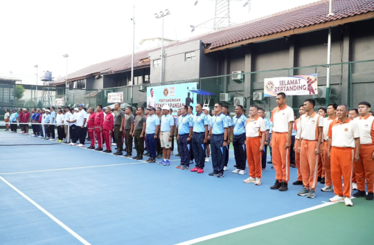 Acara pembukaan Pertandingan Tenis Lapangan Piala Menhan RI 2025.