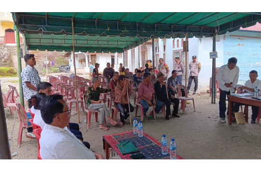 Acara Pilkades PAW di Dusun I Pagaran, Desa Sitolu Ompu, Kecamatan Pahae Jae