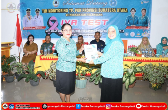 Kegiatan monitoring yang dilakukan Tim Penggerak PKK Provinsi Sumatera Utara di Kecamatan Gunungsitoli Selatan