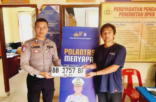 Kegiatan "Polantas Menyapa" di Tapanuli Utara (foto; Loksa Situmeang/Kabarnas.id)