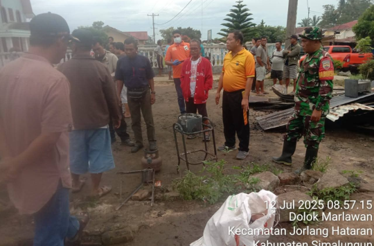 Lokasi peristiwa kebakaran pada Sabtu subuh, 12 Juli 2025, di Dusun Pardomuan, Nagori Kasindir, Kecamatan Jorlang Hataran