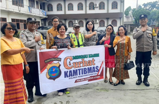 Kegitan “Minggu Kasih Curhat Kamtibmas”oleh Polsek Siantar Utara (foto; Humas P.siantar)