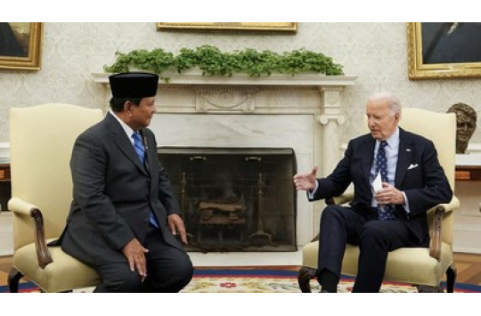 Presiden Prabowo saat bertemu Biden membahas jalur gaza dan cina selatan