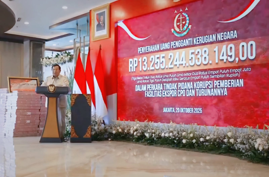 Presiden Prabowo Subianto saat di Gedung Utama Kejaksaan Agung