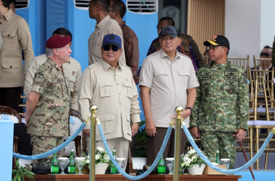 Presiden Prabowo dan Raja Abdullah II Saksikan Demonstrasi Drone Kolaborasi TNI-Yordania di Jakarta (foto; BPMI Setpres)