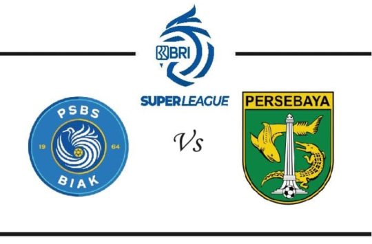 Laga antara PSBS Biak Numfor dan Persebaya Surabaya diprediksi berlangsung sengit karena kedua tim sama-sama membutuhkan poin penuh untuk memperbaiki posisi di klasemen Super League 2025.(Wikipedia/Kabarnas.id)