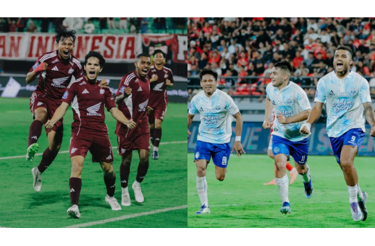 Potret para pemain PSM Makassar (kiri) dan PSIM Yogyakarta (kanan) di gelaran Super League 2025/2026. PSM Makassar dan PSIM Yogyakarta akan bertemu di pekan ketujuh Super League 2025/2026