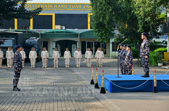 Puskesal Menggelar Apel Istimewa di Lingkungan Rumah Sakit TNI AL dr. Mintohardjo,