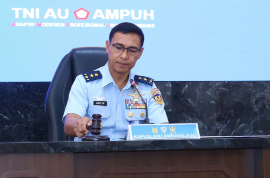 omandan Puslaiklambangjaau ,Marsda TNI Andi Wijaya S.Sos. ( Foto: Dispen AU).