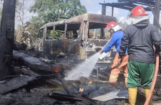 Rumah Adat Karo di Kompleks Gereja Katolik Berastagi Ludes Terbakar, Kerugian Rp650 Juta