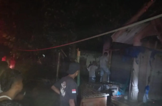 Keadaan rumah warga saat di padamkan (foto Istimewa)
