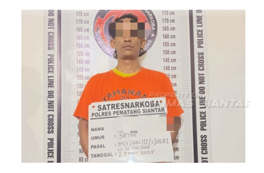 Tersangka HM pemilik sabu seberat 1,33 gram. ( Foto: Humas Polresta)