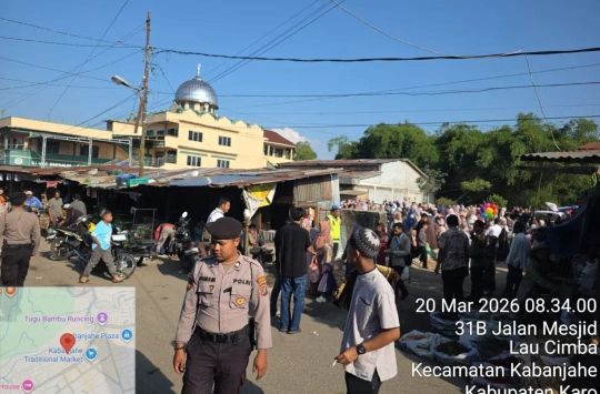 Sholat Idulfitri Muhammadiyah di Kabanjahe Khusyuk dan Aman, Polres Karo Siaga Penuh