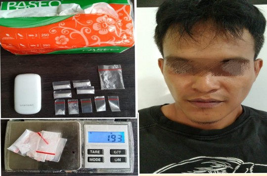 Endi ditangkap dengan barang bukti sabu 1,92 gram