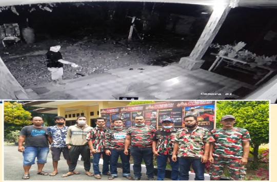 Para korban mendatangi kantor polisi