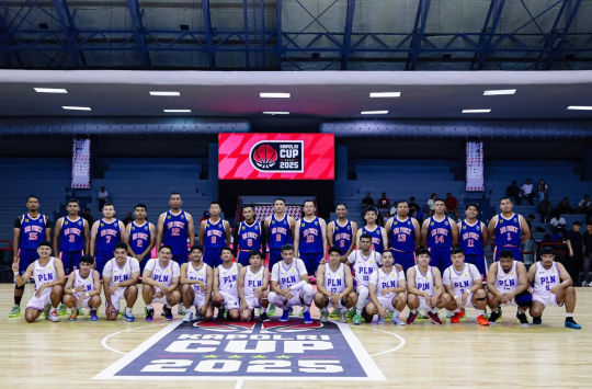 Tim Bola Basket TNI Angkatan Udara (kostum biru) turut ambil bagian dalam gelaran **Kapolri Cup 2025**