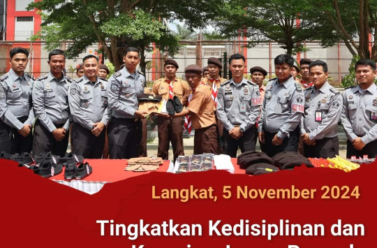 Lapas Pemuda Langkat bagikan perlengkapan seragam pramuka WBP