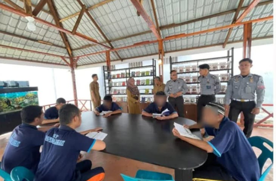 Untuk Meningkatkan  Literasi dan Minat Baca WBP, Lapas Pemuda Langkat Terima Kunjungan Dinas Kearsipan dan Perpustakaan Kab. Langkat